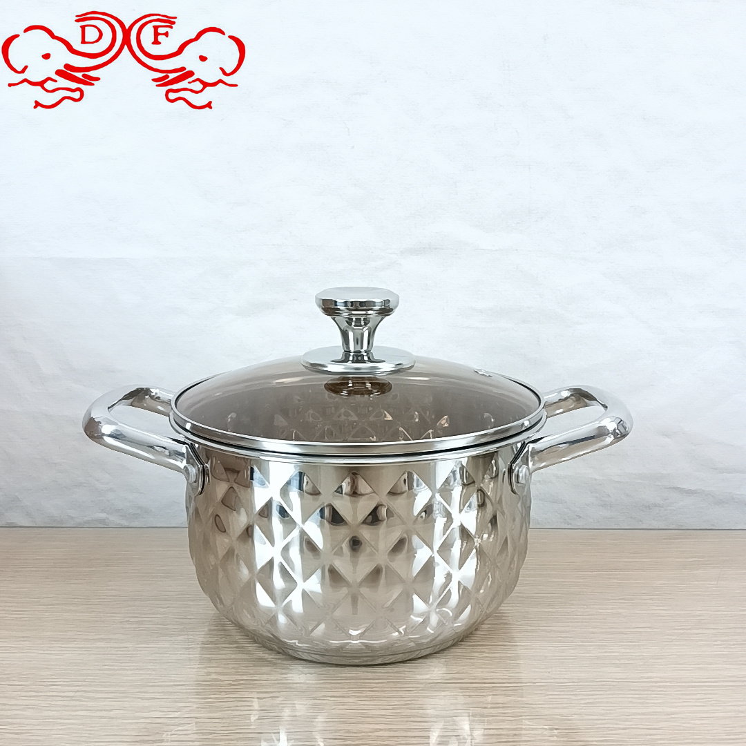 طراز DF68092 مجموعة من الفولاذ غير القابل للصدأ في قدور زجاجية غير مغطاة بالمقلاة بالأطباق Application Scenario