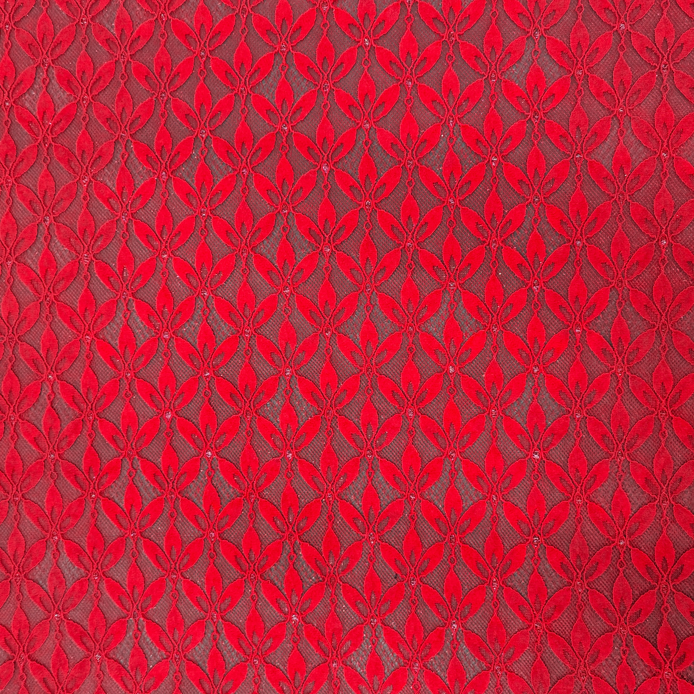 High-quality in-stock gold thread leaf lace clothing fabric, bright silk fabric, sexy cut-out clothing fabric accessories, polyester non-elastic fabric pic 4