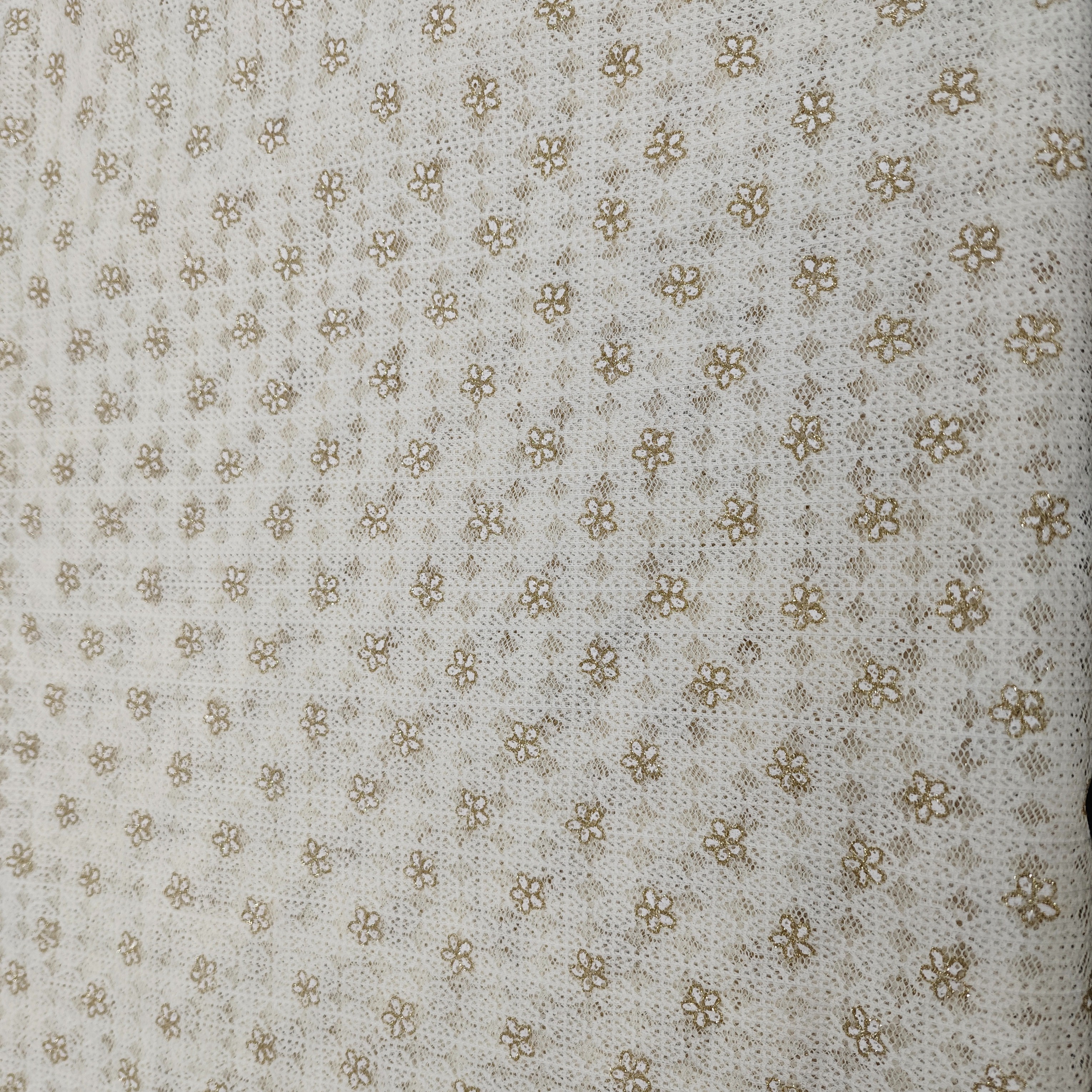 High-quality in-stock small circle gilding process lace clothing fabric, thin and fashionable clothing fabric, auxiliary materials, non-elastic fabric, bright silk fabric Application Scenario