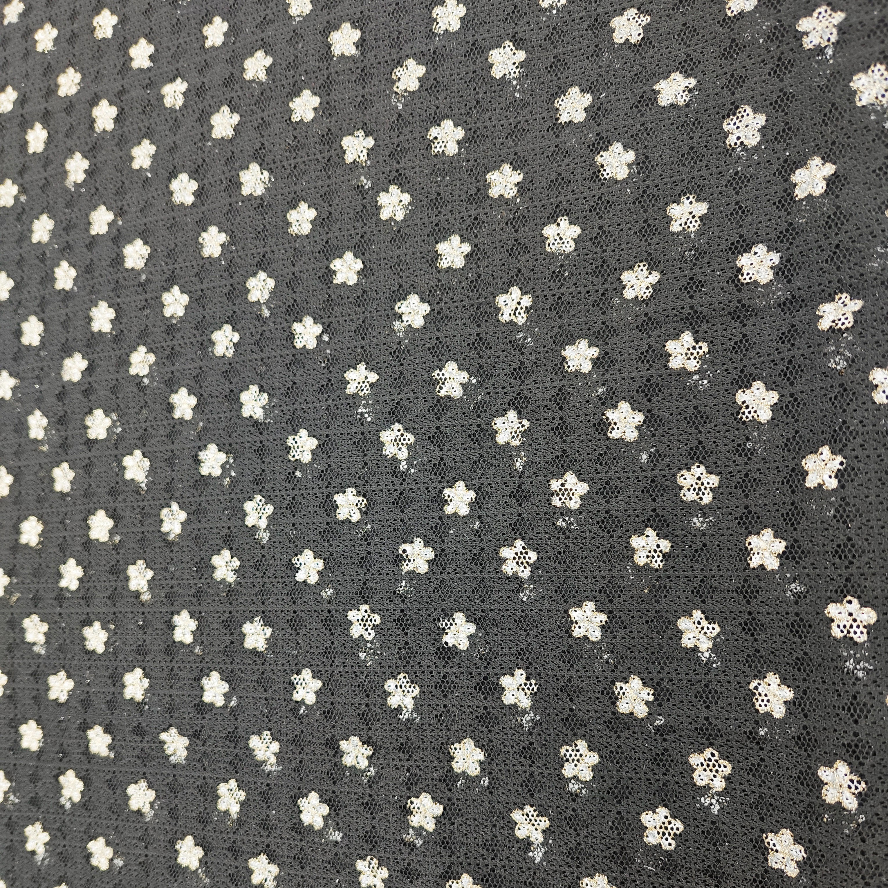Alta calidad en stock círculo pequeño estampado en caliente artesanía encaje ropa tela tela fina moda ropa material accesorios tela no elástica tela de seda brillante pic 3