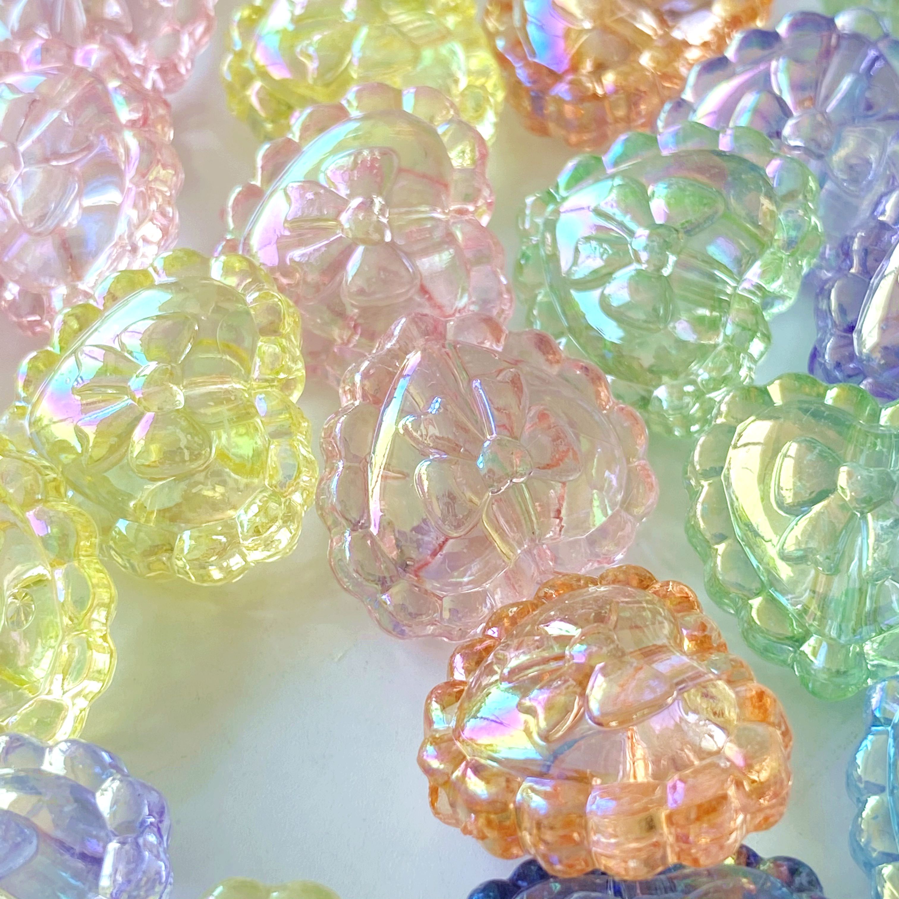 Acrylic ab transparent lace heart-shaped creative diy mobile phone pendant/key chain accessory making materials Item Picture