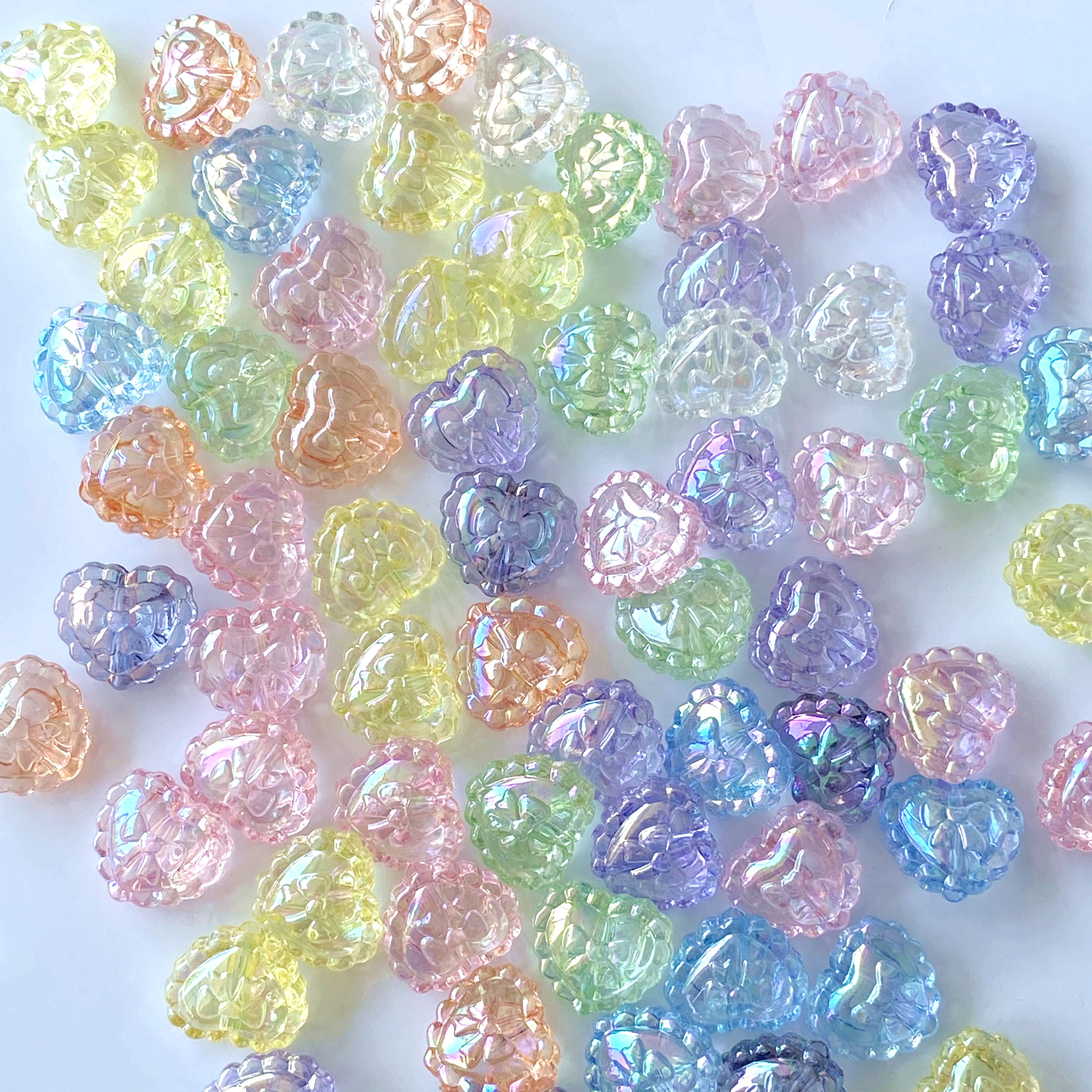 Acrylic ab transparent lace heart-shaped creative diy mobile phone pendant/key chain accessory making materials Application Scenario