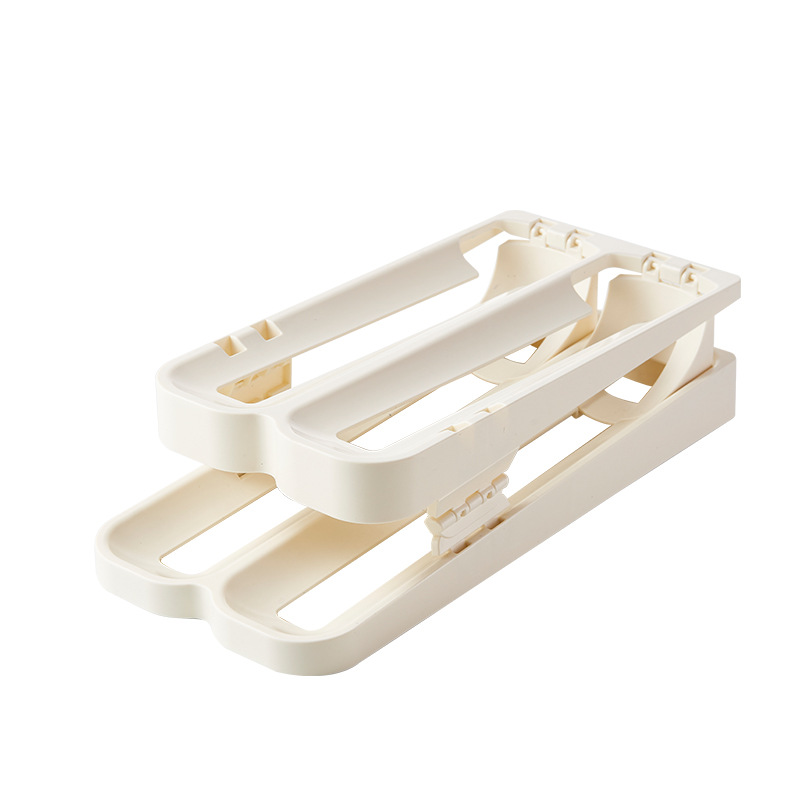 K10-3043 Folding and rolling refrigerator Egg storage box, egg rack tray, a magic tool for organizing, preserving and storing eggs Item Picture