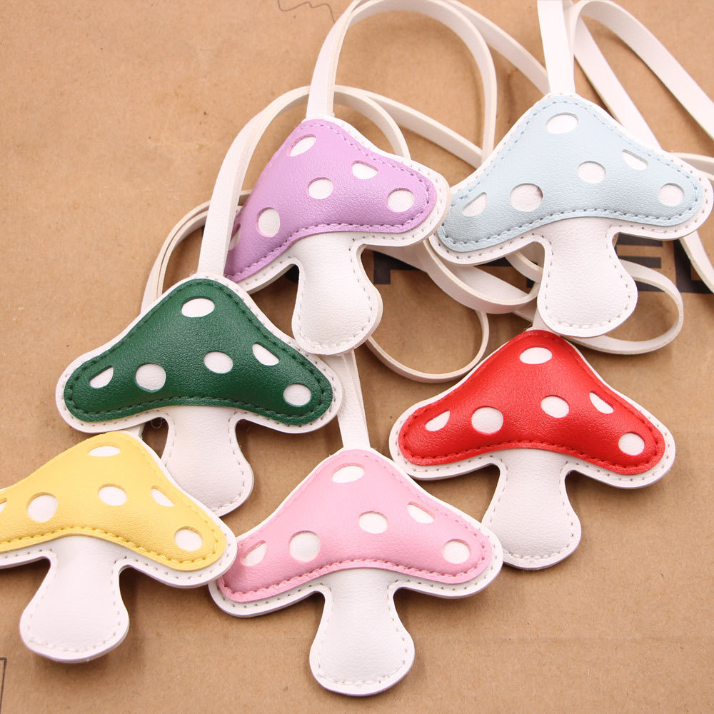 Spring new miu red umbrella, white pole, mushroom, diy handmade lanyard, bag pendant, clothing accessory matching