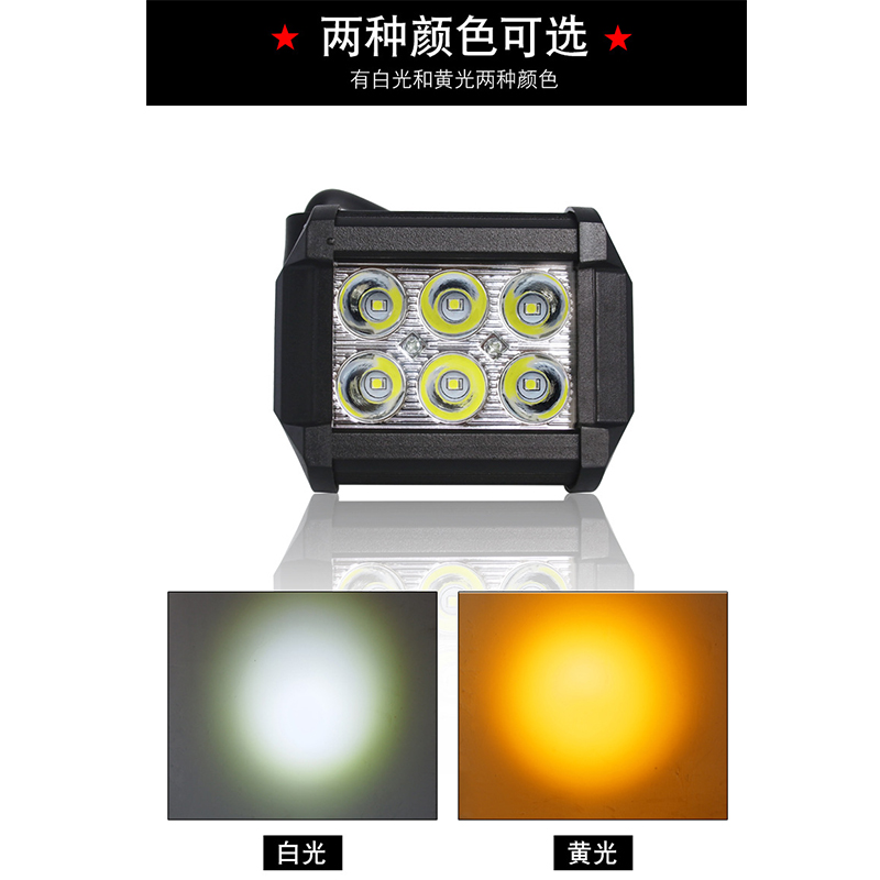 Factory direct sales of 6-lamp 30W work double-row inspection lights, white light, yellow light, off-road roof spotlights, long strip lights and auxiliary lights Application Scenario