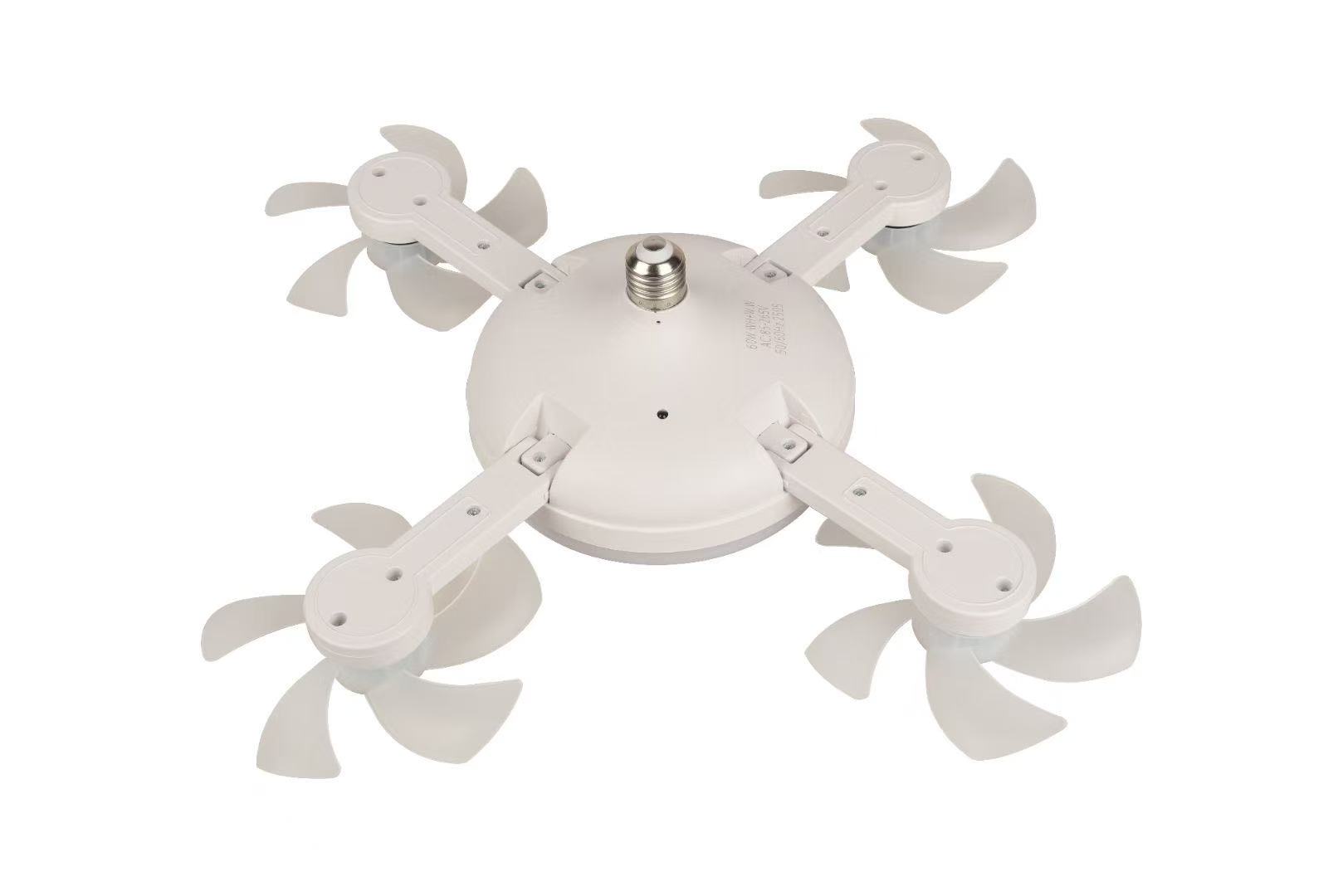 Cross-border fan light E27 screw-top invisible remote control fan three-speed dimming garage light