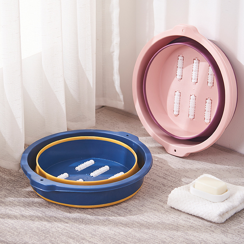 K10-2709可折叠泡脚桶按摩洗脚桶便携式足浴盆加厚加高足浴桶详情图3
