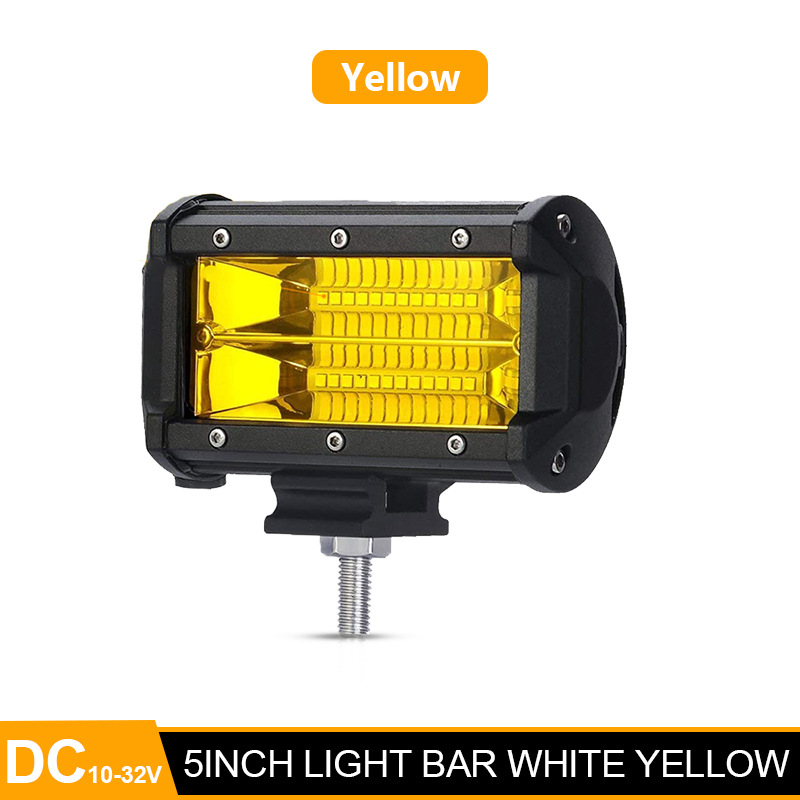 5-inch 24-lamp 72W three-mesh double-row LED long strip light, spotlight and maintenance light for automobiles Item Picture