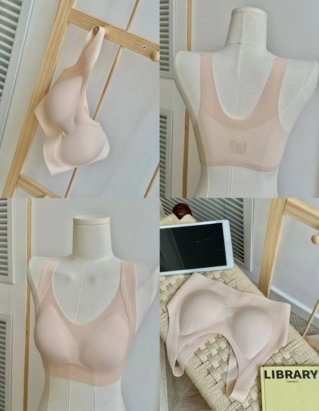 This thin, seamless, soft-supported underwear is breathable without steel rings, featuring a three-dimensional semi-fixed water drop cup and an integrated seamless back design pic 19