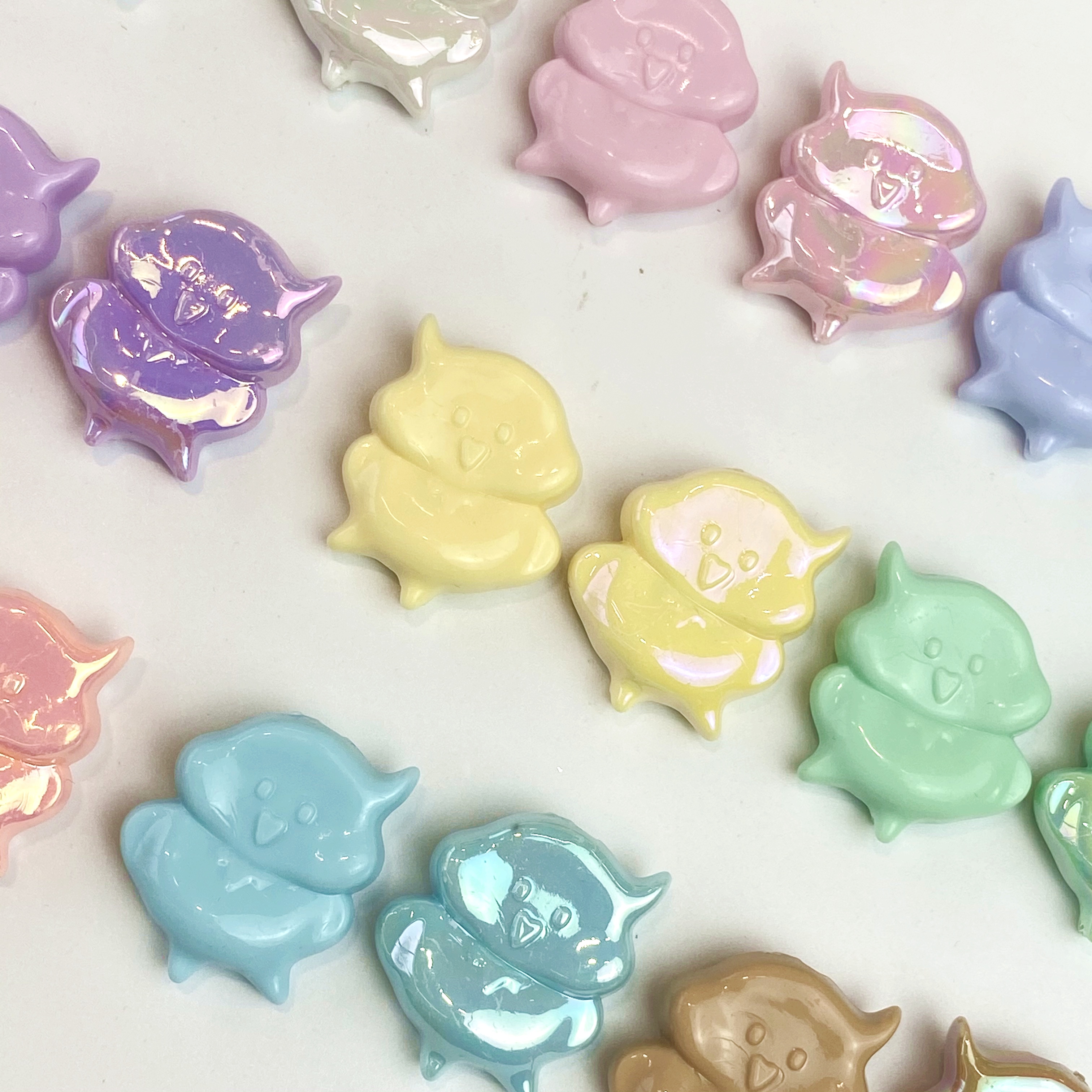 Acrylic solid color chick creative diy mobile phone pendant chain/pendant key chain accessory making materials details Picture