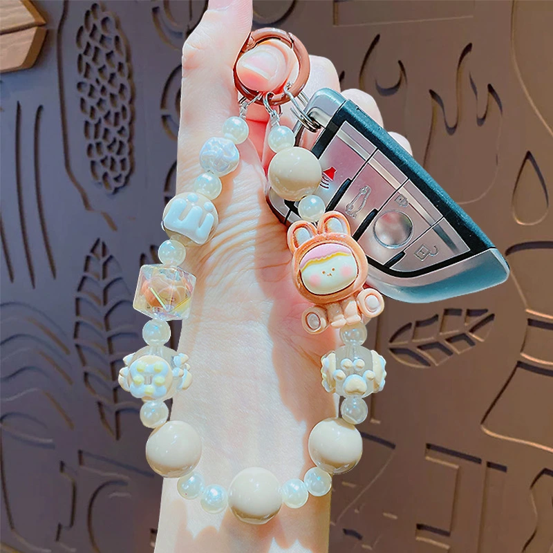 Creative cartoon Lilith beaded mobile phone chain, keychain, bag pendant, car key chain, doll pendant, gift, mobile phone chain, short style for women, European and American detail image 4