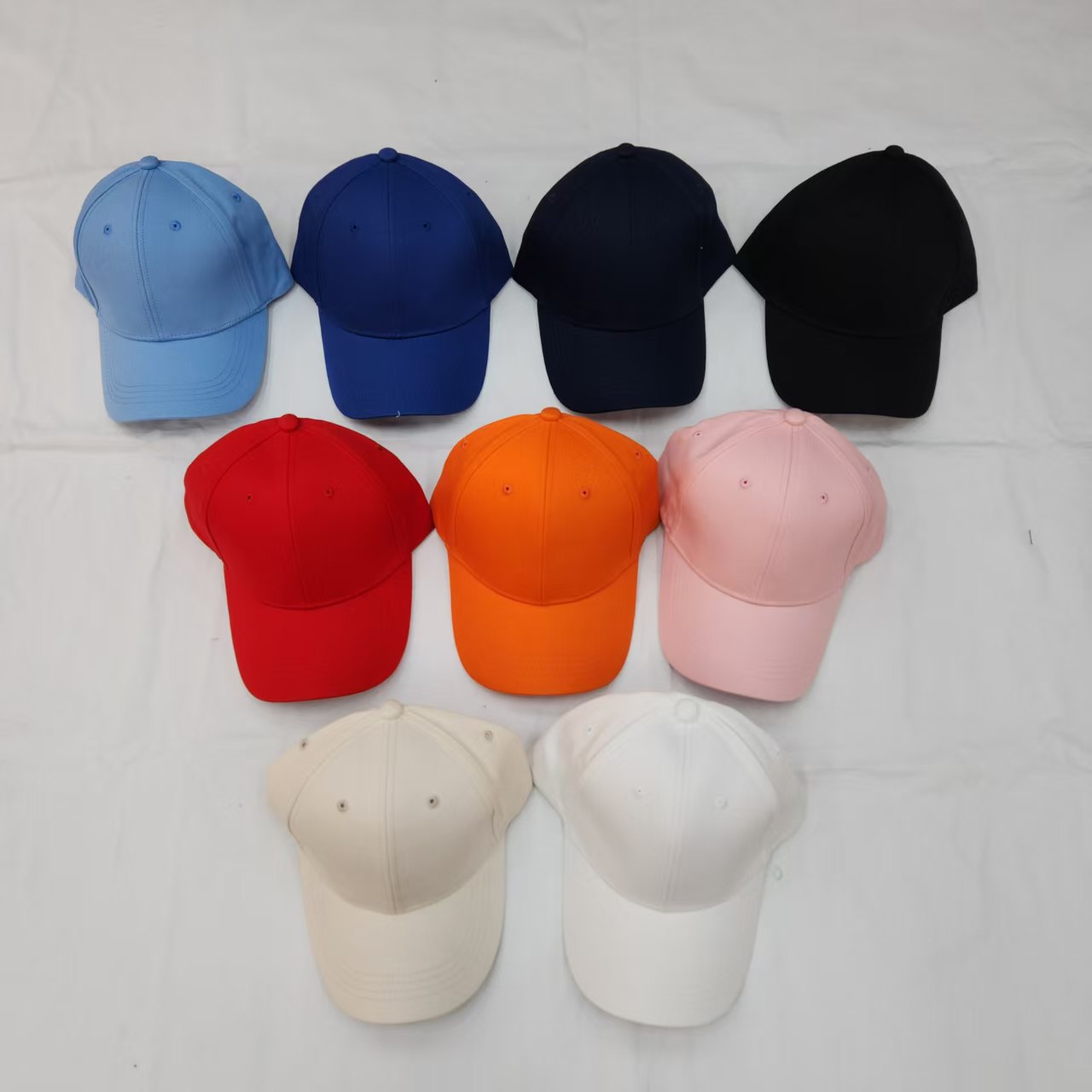 新珞丹帽业成人韩版日系大人纯色光板弯檐太阳帽户外防晒遮阳棒球帽鸭舌帽刺绣logo可亲子款详情图2