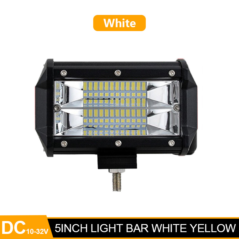 5-inch 24-lamp 72W three-mesh double-row LED long strip light, spotlight and maintenance light for automobiles Application Scenario