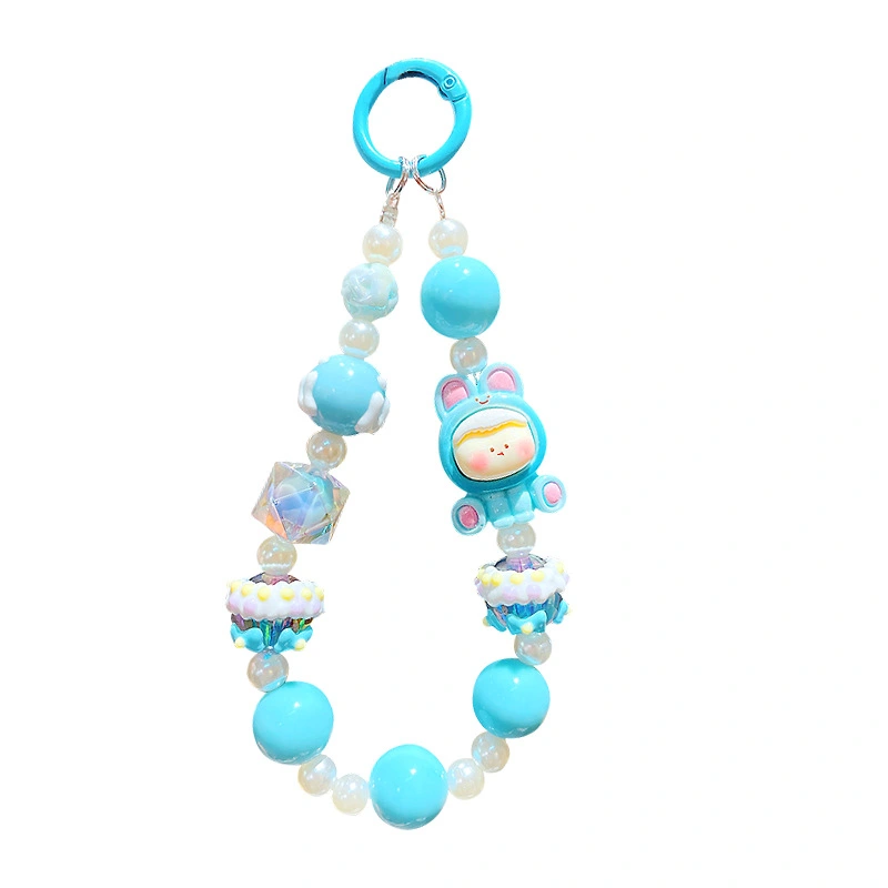 Creative cartoon Lilith beaded mobile phone chain, keychain, bag pendant, car key chain, doll pendant, gift, mobile phone chain, short style for women, European and American detail image 2