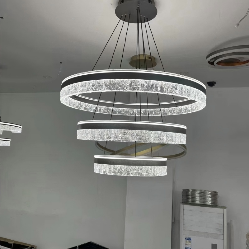 Light luxury chandelier living room lamp, modern and simple dining room lamp, grand 2024 new high-end circular main hall lamp Item Picture