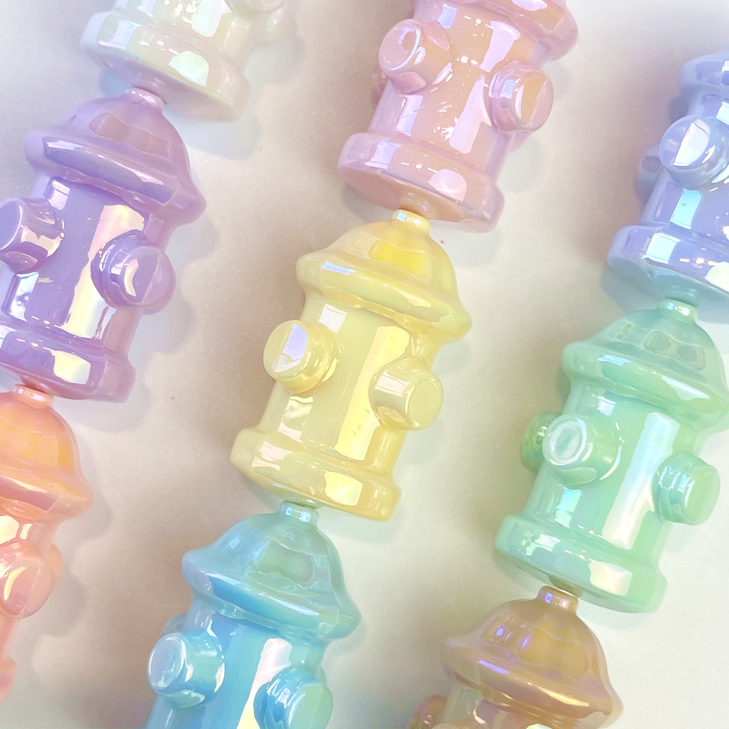 Acrylic uv solid color cream-based fire hydrant creative diy mobile phone pendant chain/pendant key chain accessory making materials details Picture