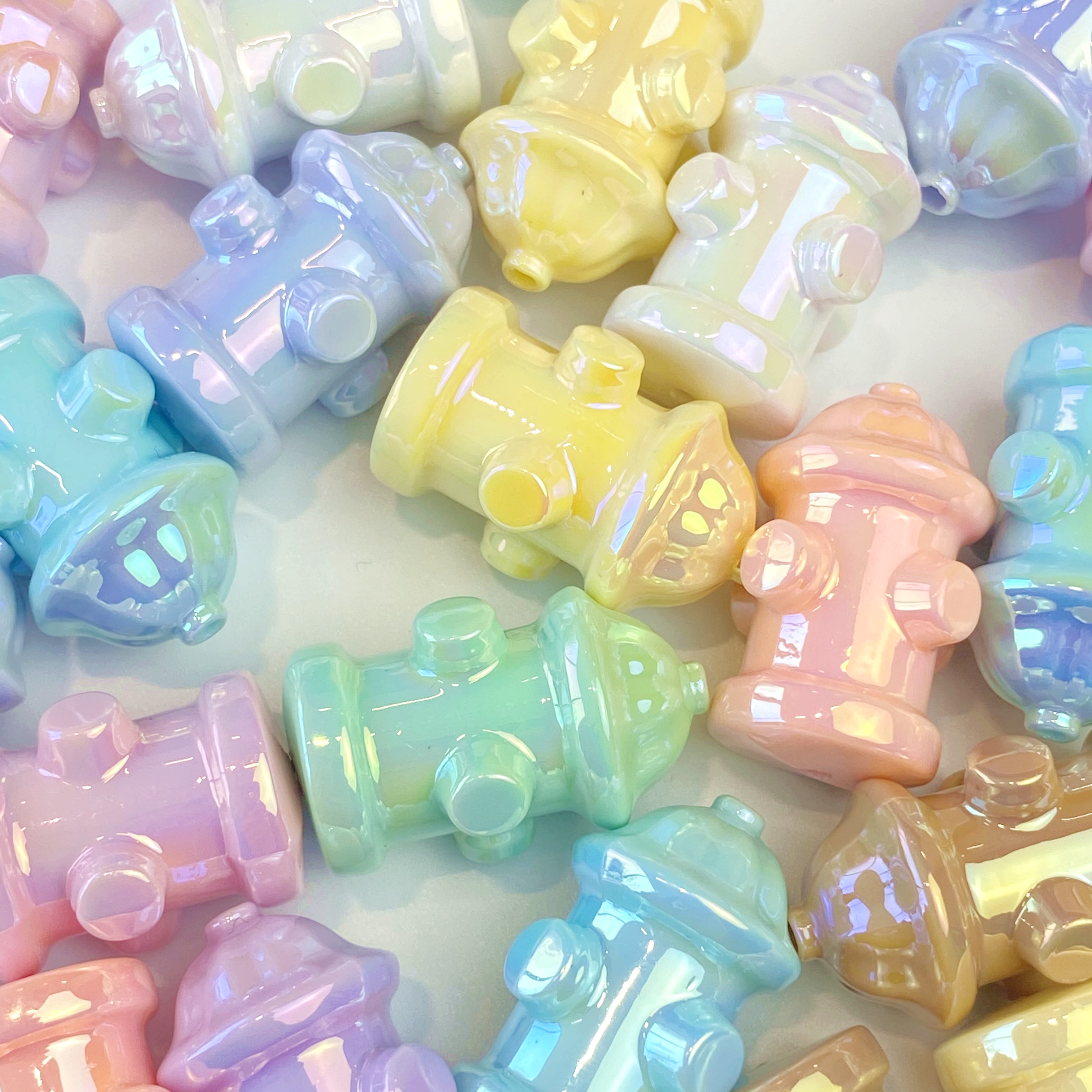 Acrylic uv solid color cream-based fire hydrant creative diy mobile phone pendant chain/pendant key chain accessory making materials Specification image