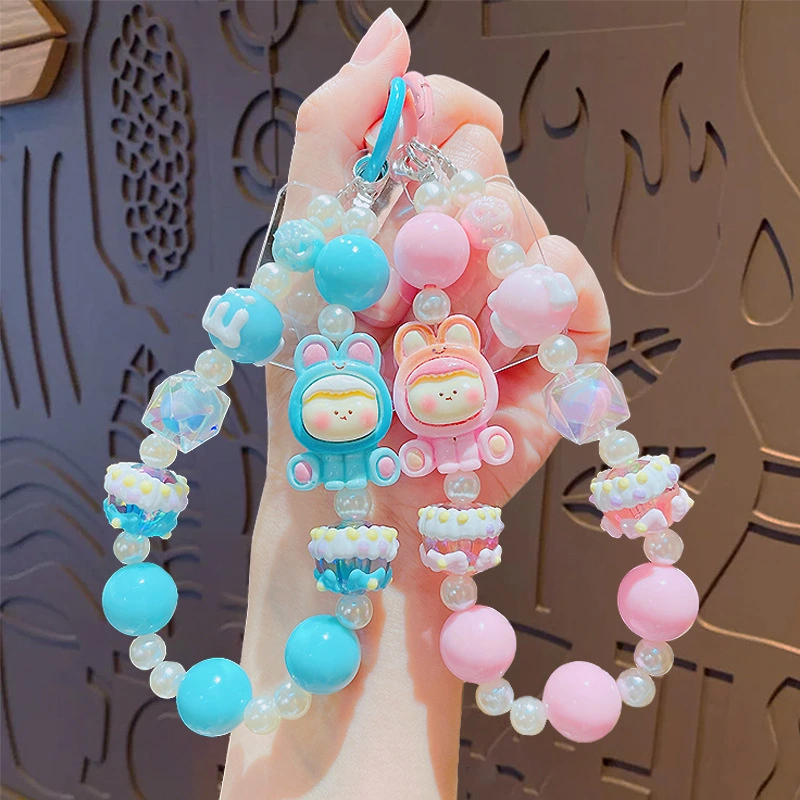 Creative cartoon Lilith beaded mobile phone chain, keychain, bag pendant, car key chain, doll pendant, gift, mobile phone chain, short style for women, European and American detail image 5