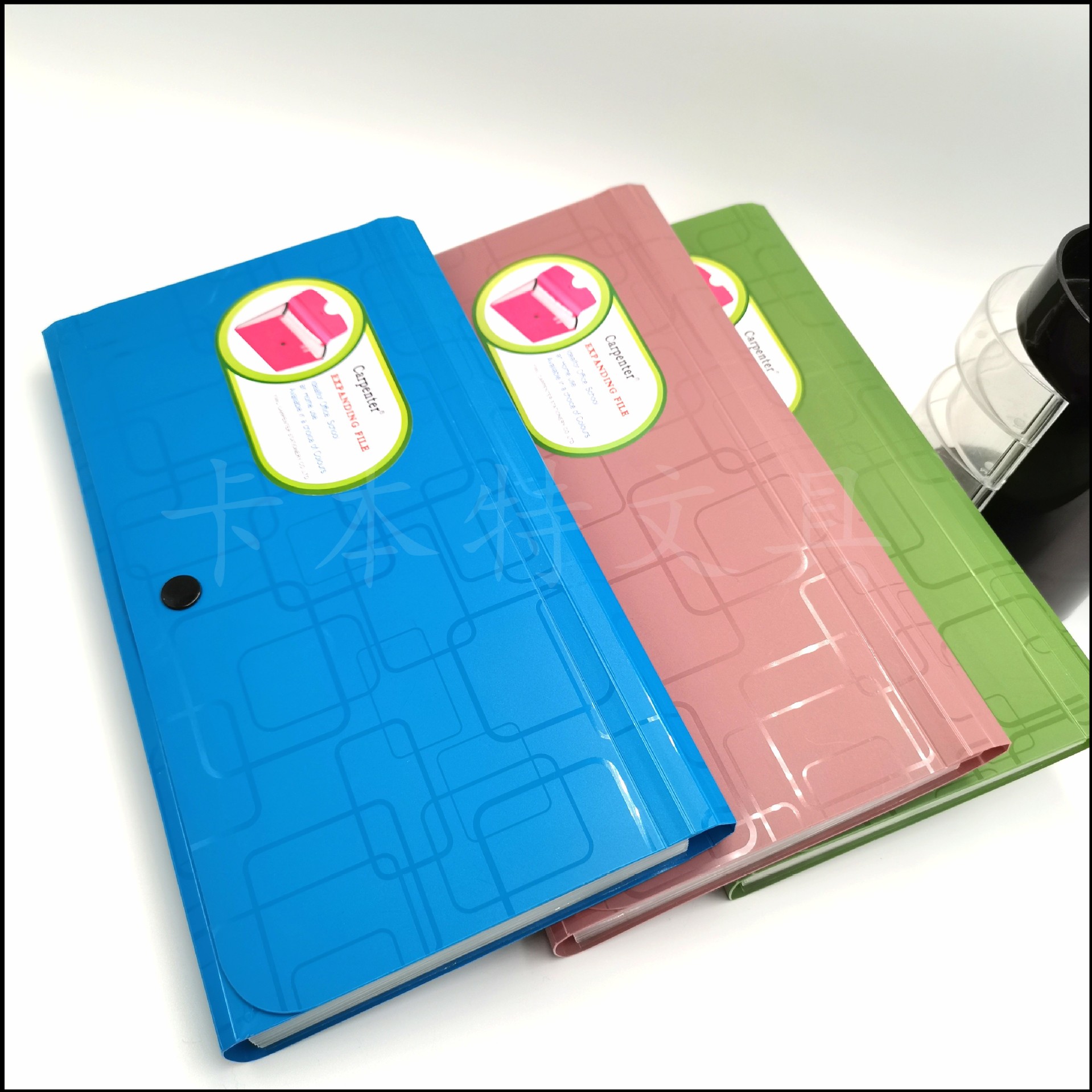 B6回型纹票据包学生文具风琴包 多层便携办公账单收纳包 