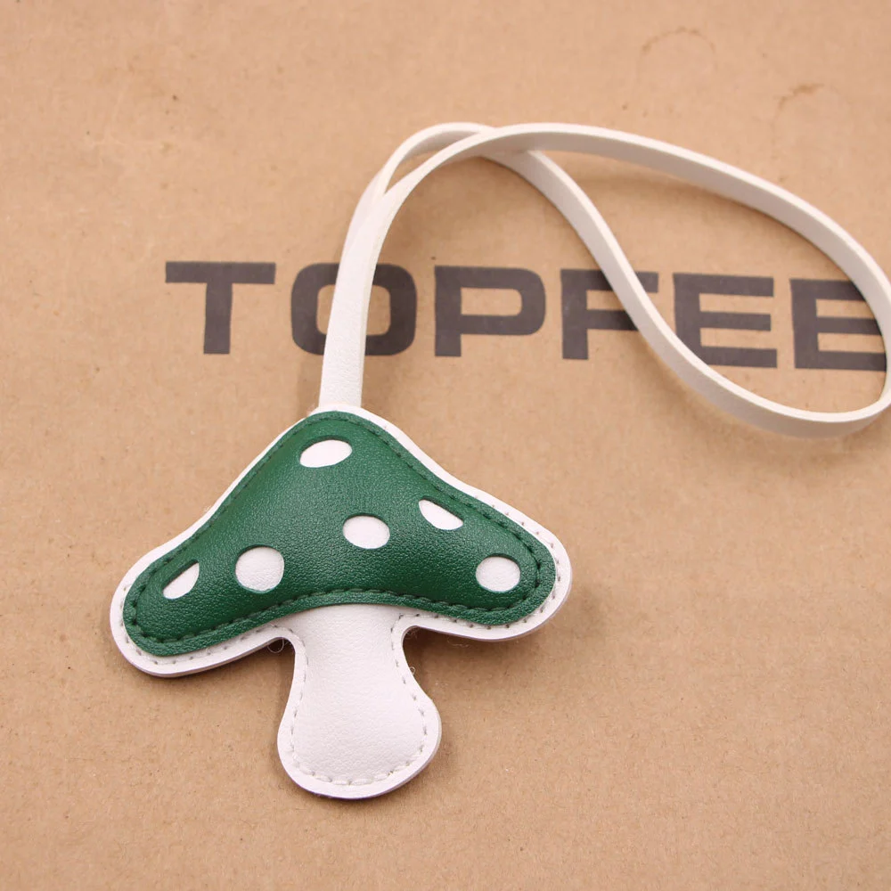 Spring new miu red umbrella, white pole, mushroom, diy handmade lanyard, bag pendant, clothing accessory matching detail image 3