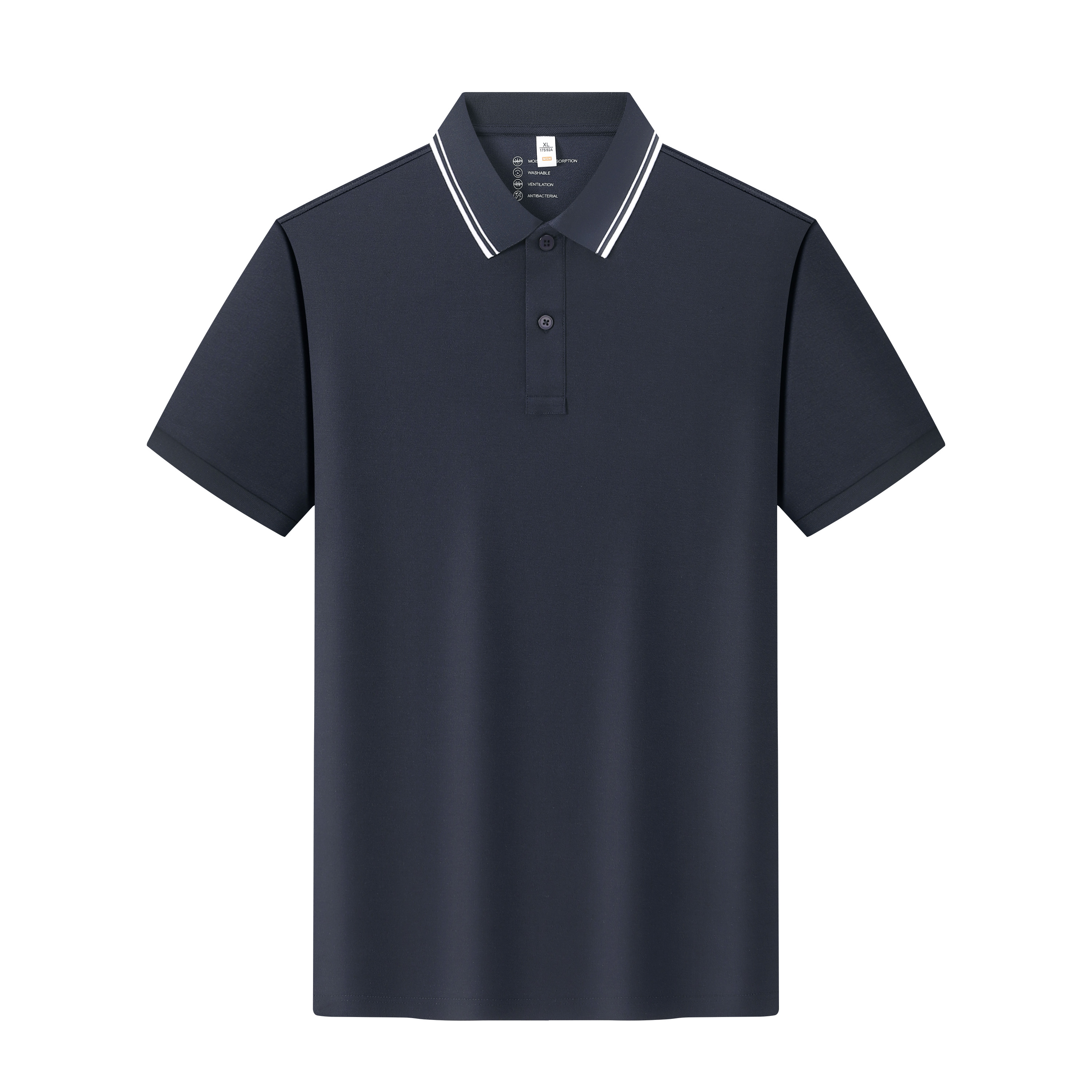 高端索罗娜凉感LA夫劳伦同款TOP奢华条纹二粒扣永不变形记忆领