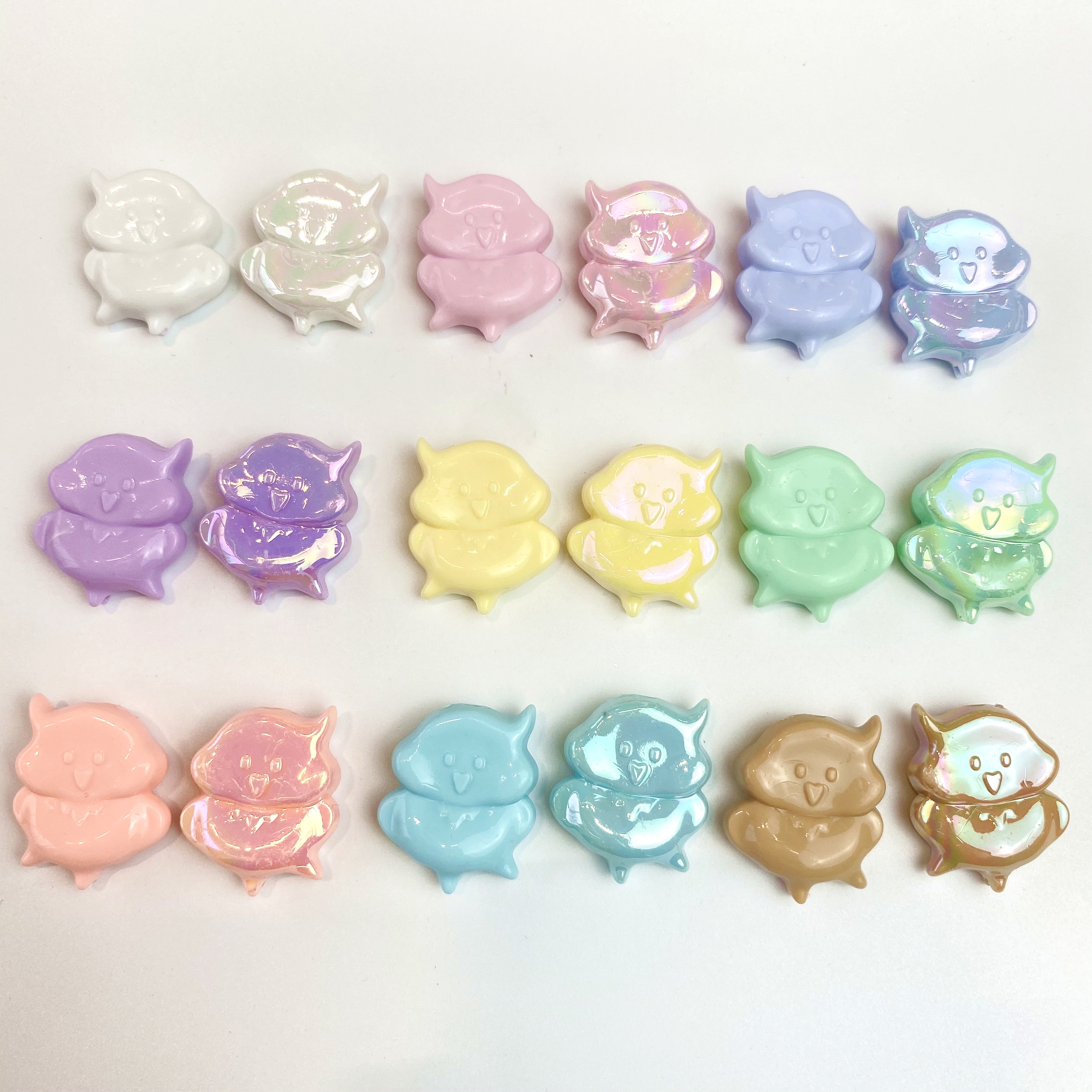Acrylic solid color chick creative diy mobile phone pendant chain/pendant key chain accessory making materials