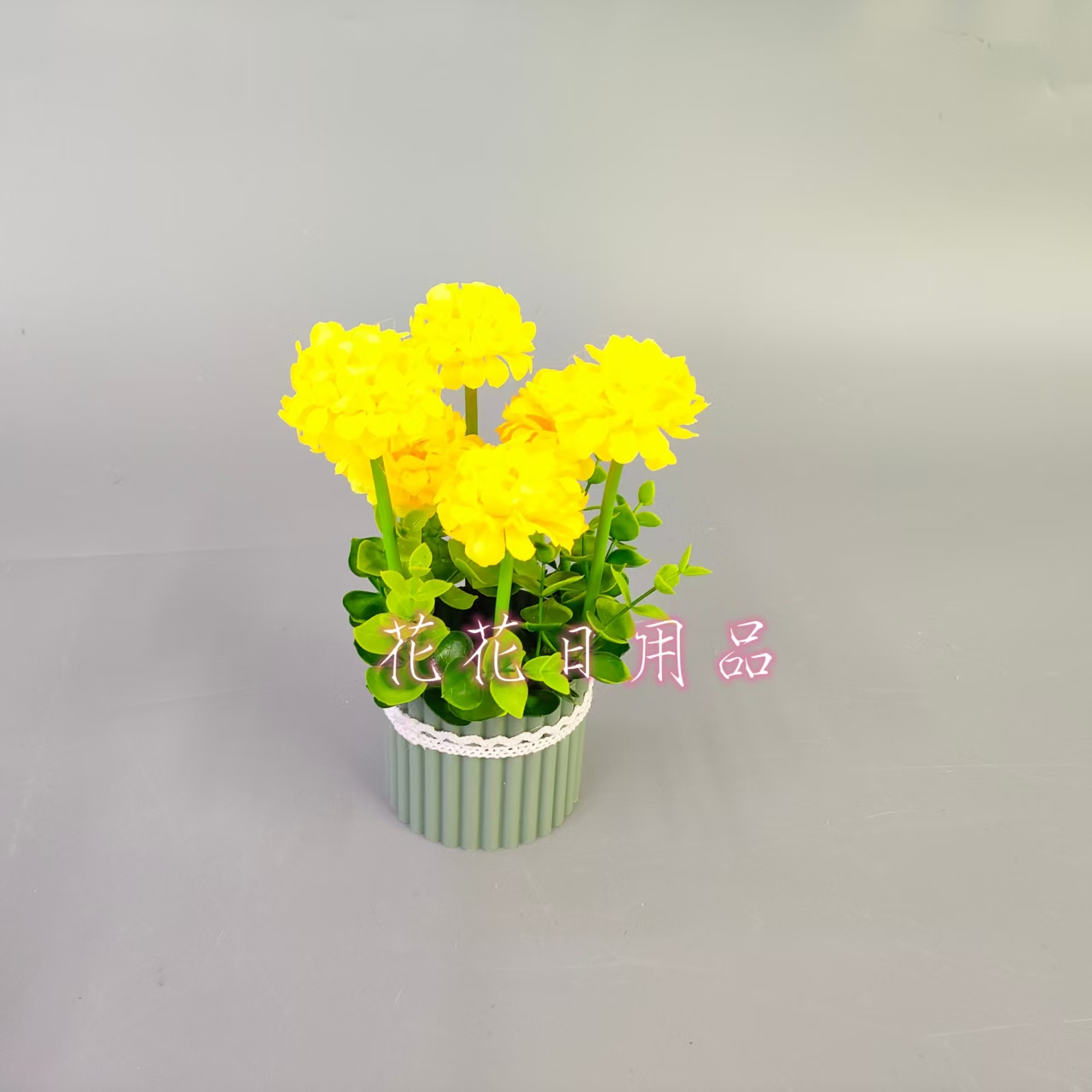 Artificial flower, fake flower bonsai, bamboo, plastic pot, decorative ornaments Specification drawing