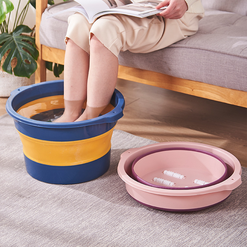 K10-2709可折叠泡脚桶按摩洗脚桶便携式足浴盆加厚加高足浴桶详情图2