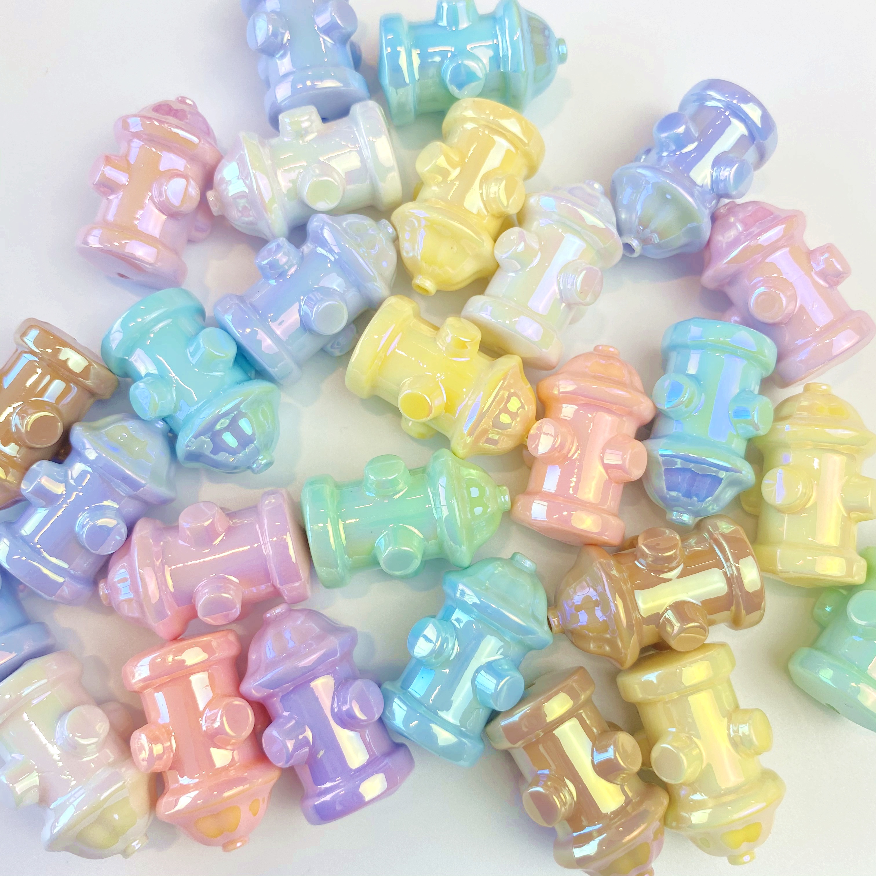 Acrylic uv solid color cream-based fire hydrant creative diy mobile phone pendant chain/pendant key chain accessory making materials Application Scenario