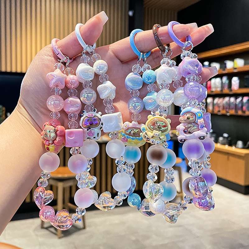 新款呆萌卡皮巴拉手机链女生手机壳挂绳汽车钥匙链包包挂件小礼品 手机链女短款欧美