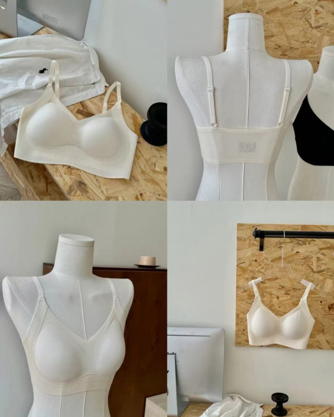 Seamless soft support sports no-rim beautiful back underwear, summer thin ice silk cool thin shoulder strap halter bra vest pic 6