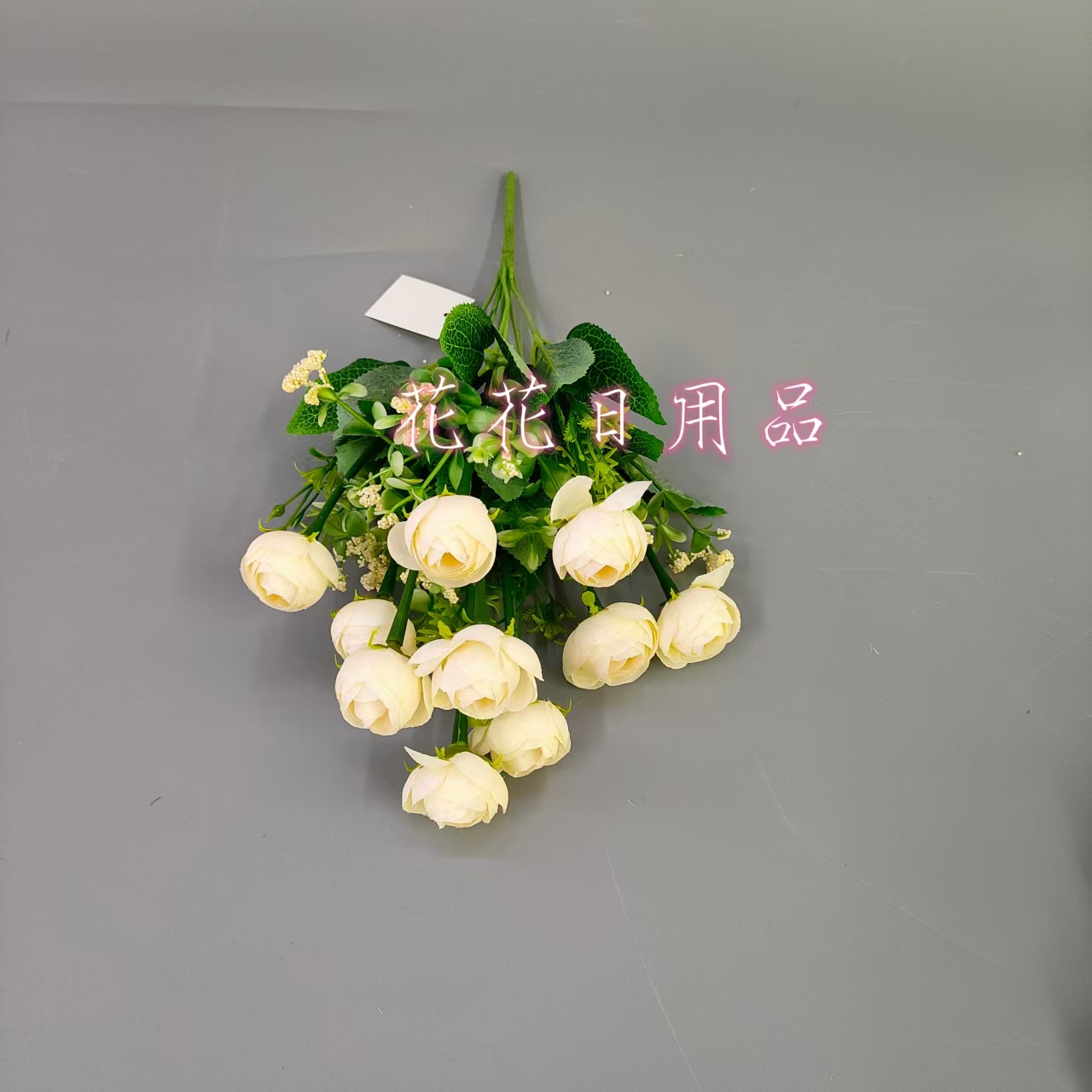 Artificial flower bonsai with a single 10-forked striped flower bud can be hung on the wall to decorate vases and other items details Picture