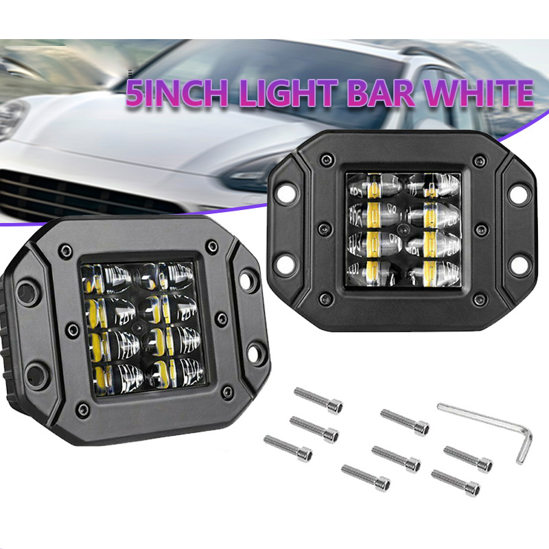 24W work driving lighting, car and truck embedded driving light, IP68 automotive LED work light details Picture