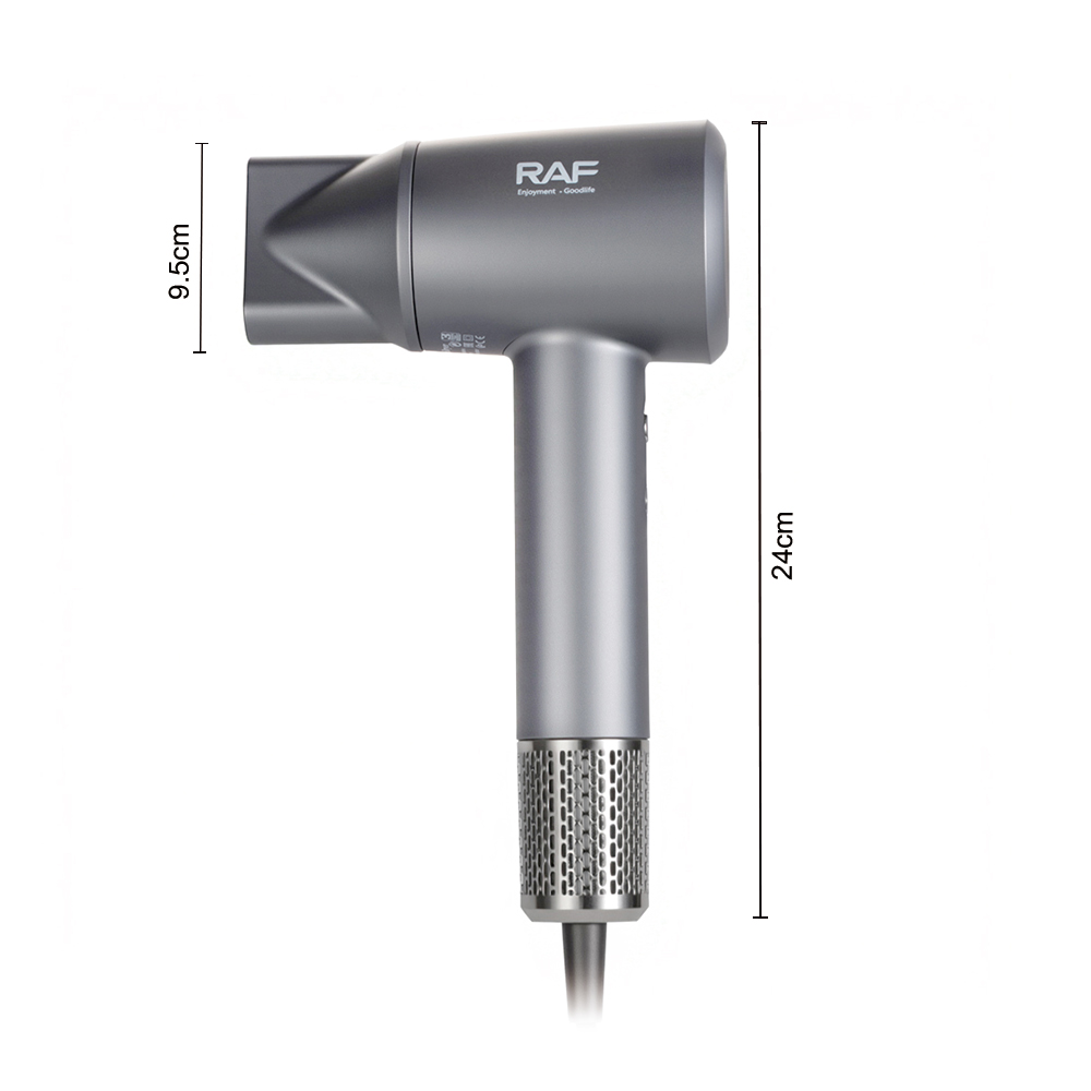 RAF European standard cross-border high-speed hair dryer, household multi-functional adjustable ABS material, 11000 RPM negative ion Specification image