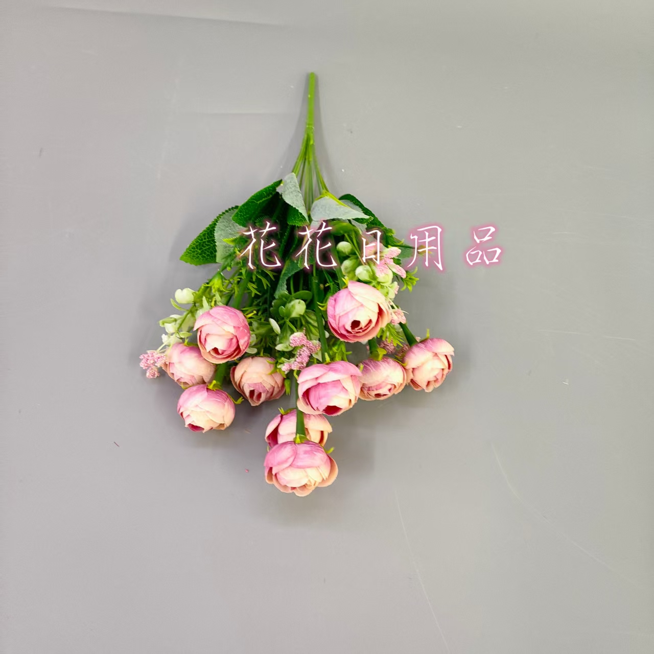 Artificial flower bonsai with a single 10-forked striped flower bud can be hung on the wall to decorate vases and other items Application Scenario