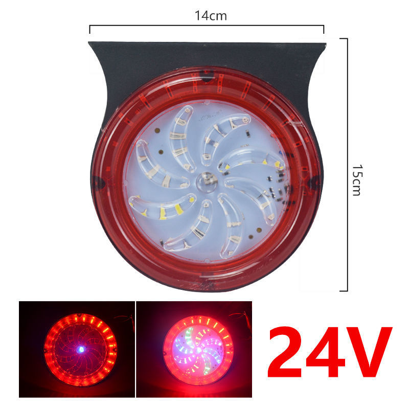 Direct sales from the manufacturer of 24-volt automotive electronic LED rear fog lights suitable for round trucks and LED flashing lights details Picture