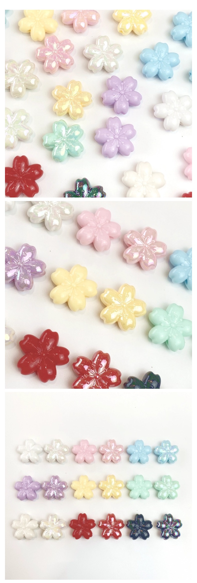 亚克力ab实色樱花创意diy手机挂链/挂饰钥匙链饰品配件制作材料详情4