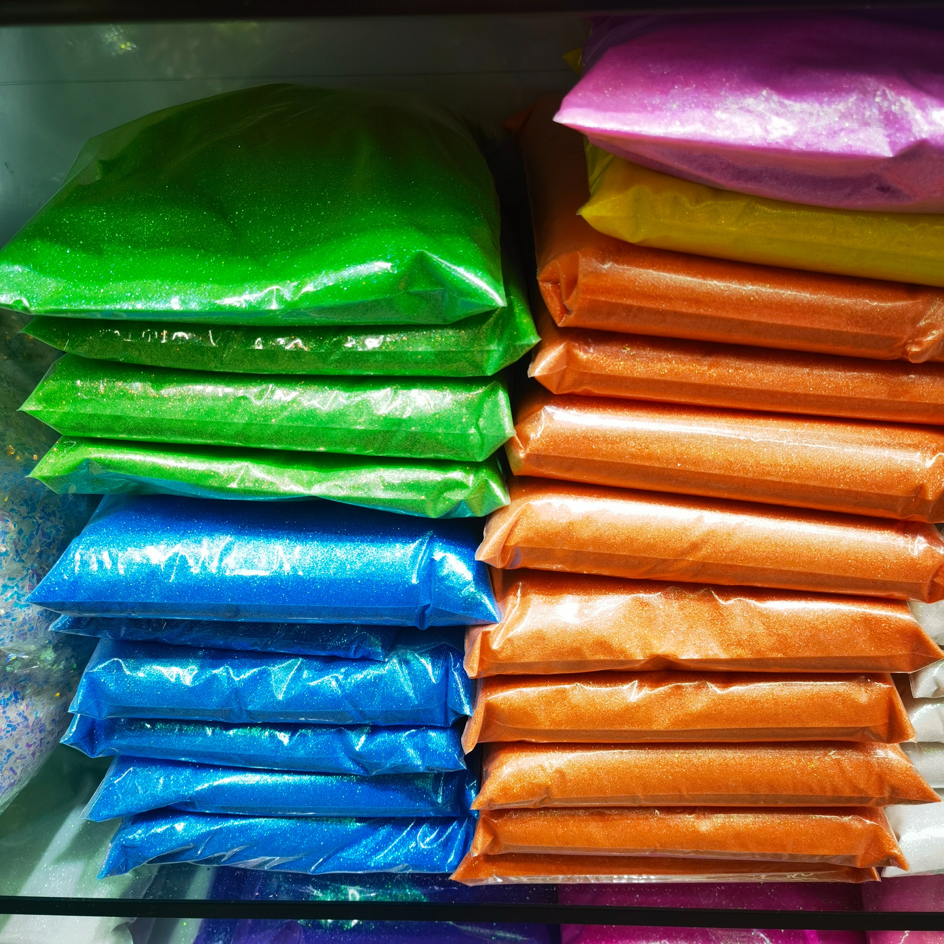 1/96 1/128闪光幻彩金葱粉镭射金葱粉七彩金色银色金葱粉闪粉亮片批发瓶装罐装盒装手工制作材料儿童DIY绘画炫彩金粉详情5