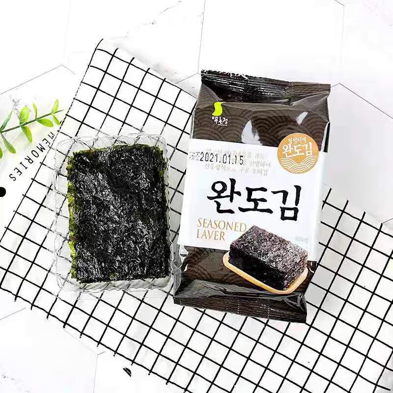 包邮！YOUNG FOOD希克斯进口零食韩国福乐正莞岛调味海苔3连包12g详情图2