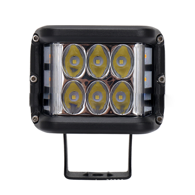 36W three-sided luminous and flashing LED headlight for automobiles and trucks, front bumper, car modification and maintenance headlight full figure