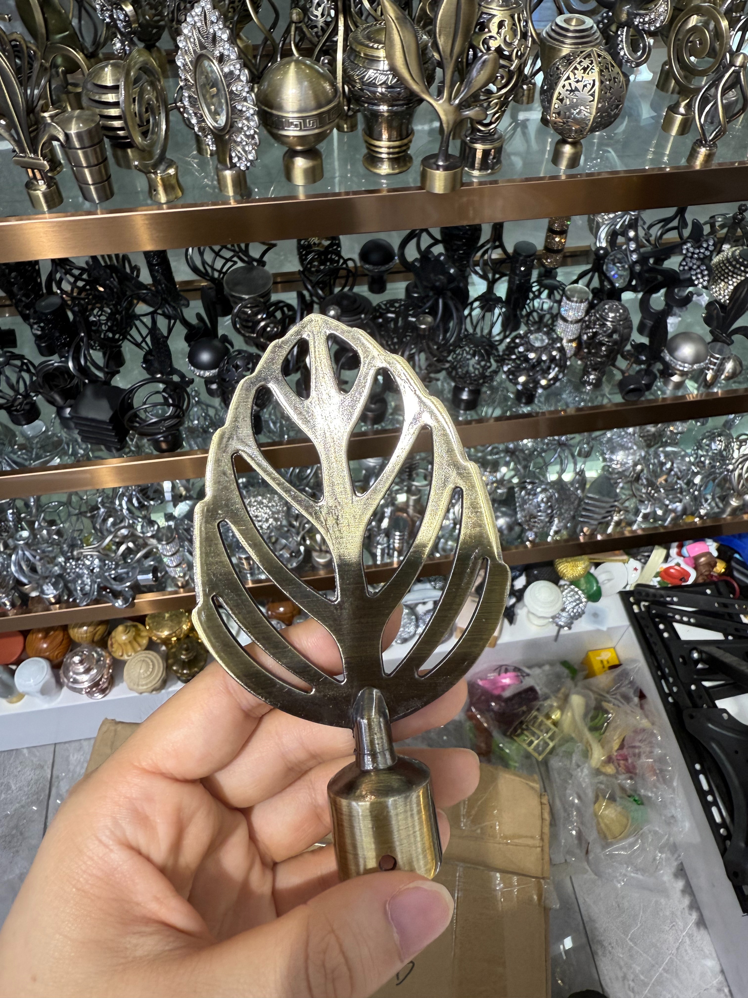 国潮 罗马杆配件叶子