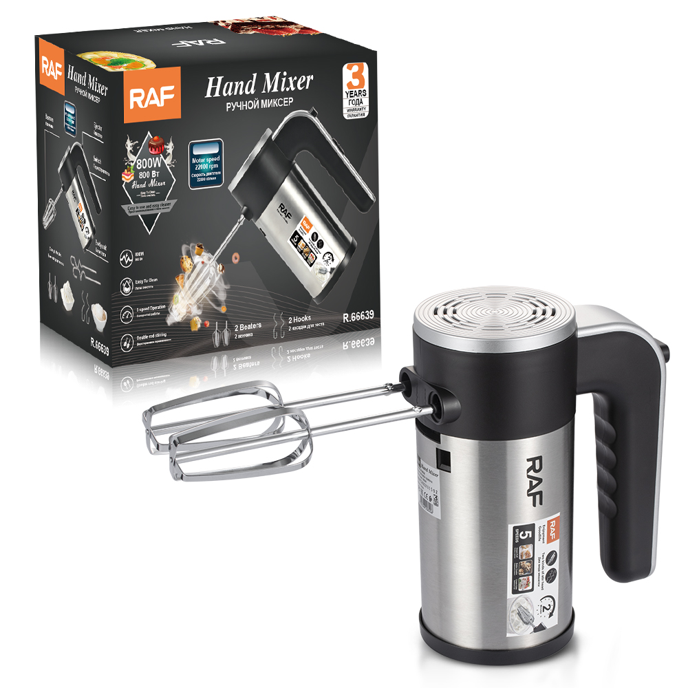 RAF European standard fully automatic handheld household electric egg Beater Baking High-Power Whipper Cream Mixer R.6639 details Picture