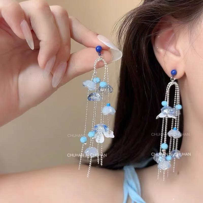 珍珠耳环烧焊工艺饰品 独特设计耳饰 精致女士首饰品 耳环饰品时尚潮流详情图2