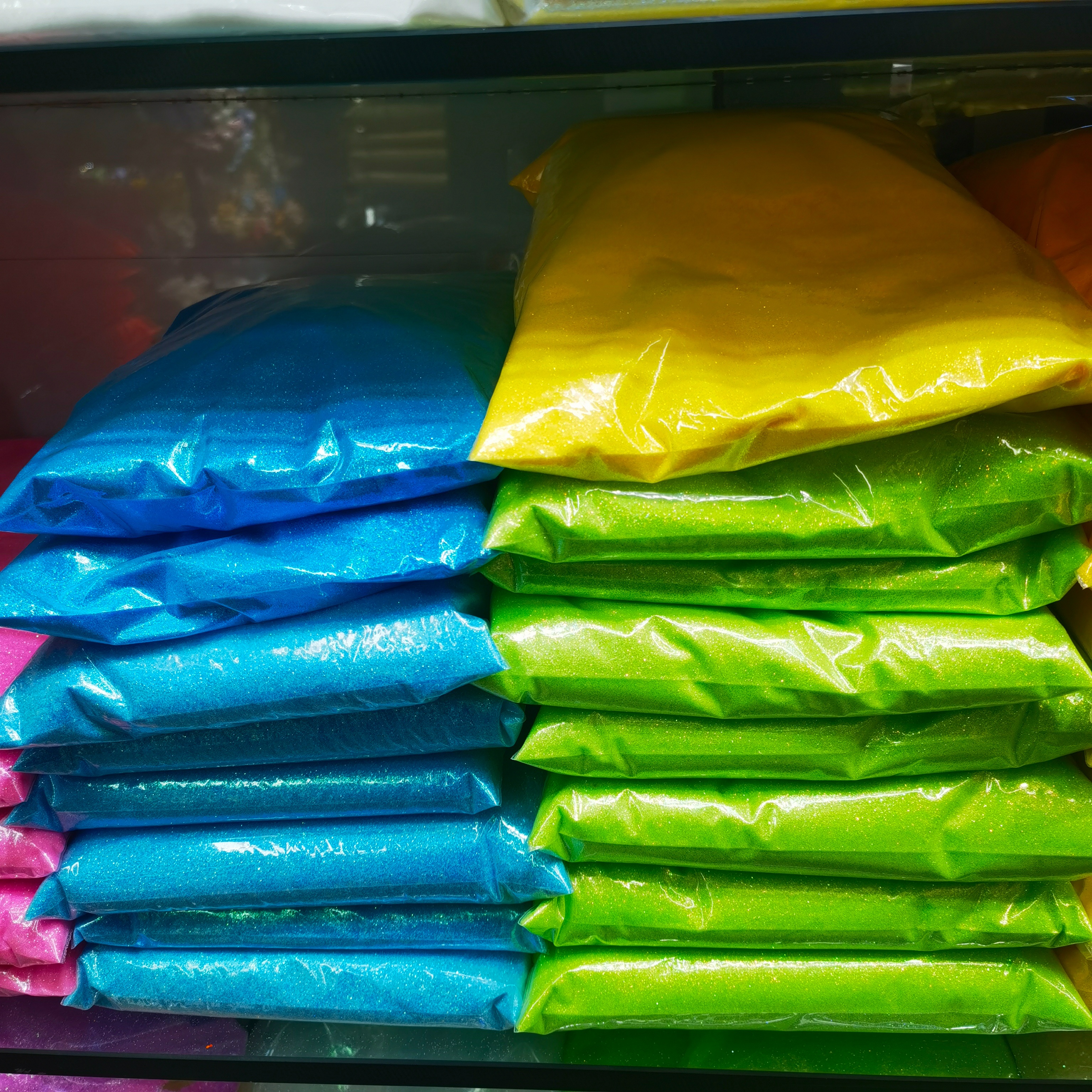 1/128幻彩蓝金葱粉圣诞亮片金粉装潢涂料玻璃砂红闪光厂家批发金粉亮片金葱粉镭射七彩银闪光粉六边形十字绣圣诞礼品美甲美缝详情4