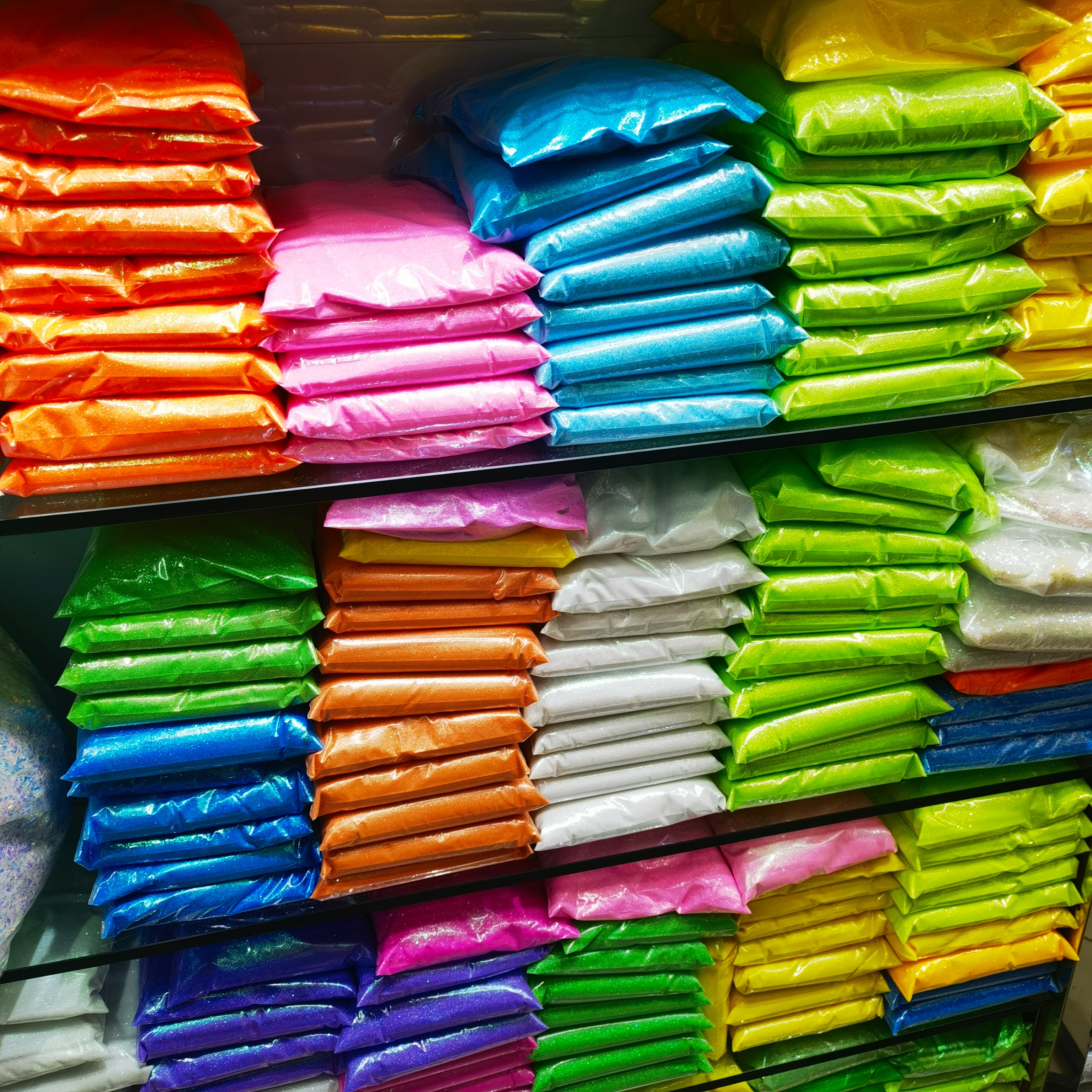 1/128幻彩蓝金葱粉圣诞亮片金粉装潢涂料玻璃砂红闪光厂家批发金粉亮片金葱粉镭射七彩银闪光粉六边形十字绣圣诞礼品美甲美缝详情5