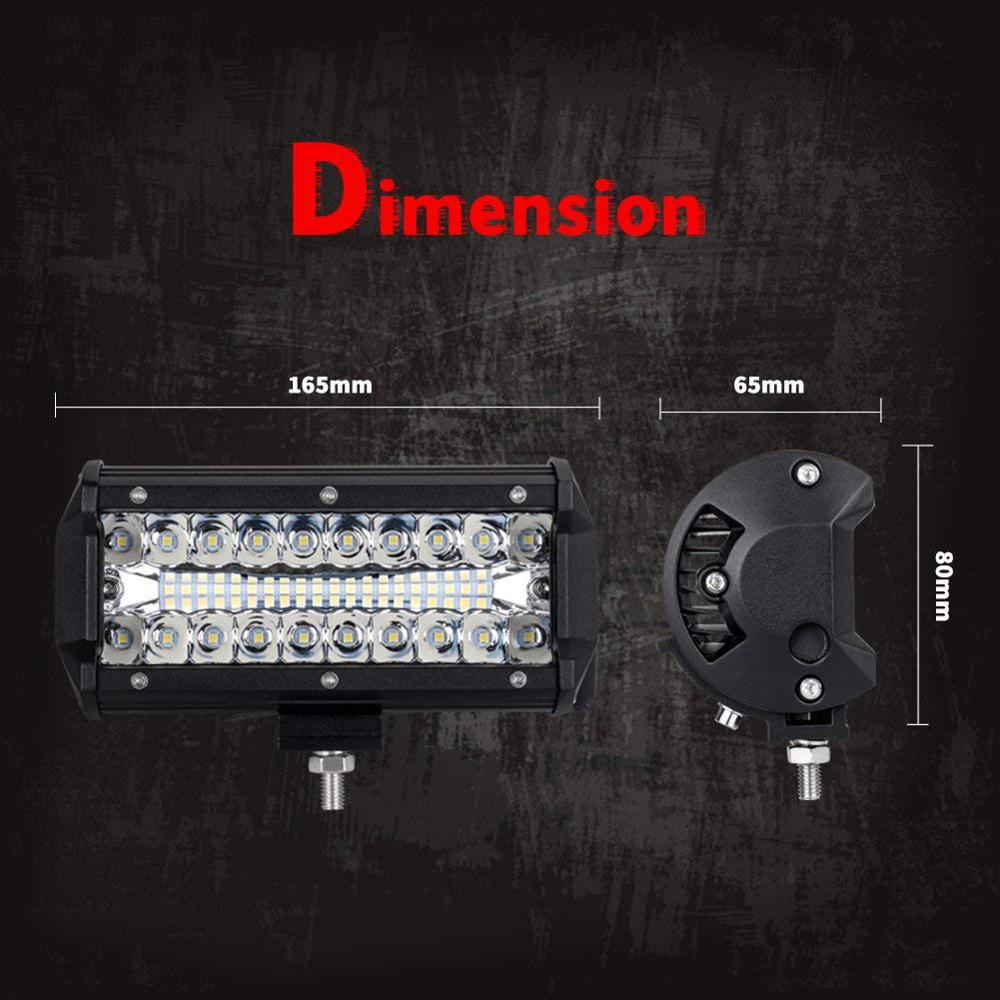 New type of general led work light for automobiles and trucks, 150W LED light bar, three rows of 7-inch off-road vehicle lights details Picture