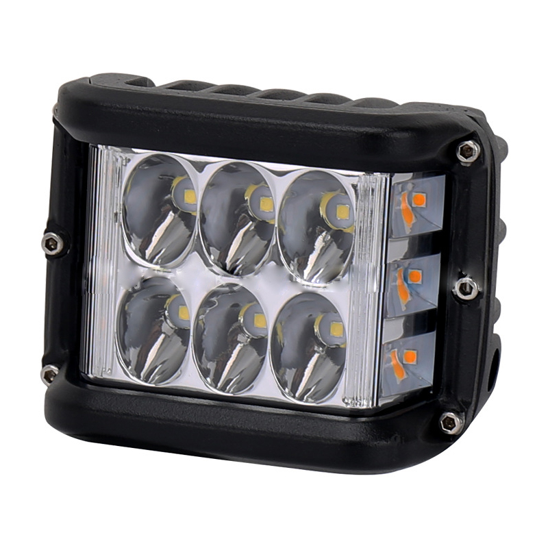 36W three-sided luminous and flashing LED headlight for automobiles and trucks, front bumper, car modification and maintenance headlight details Picture