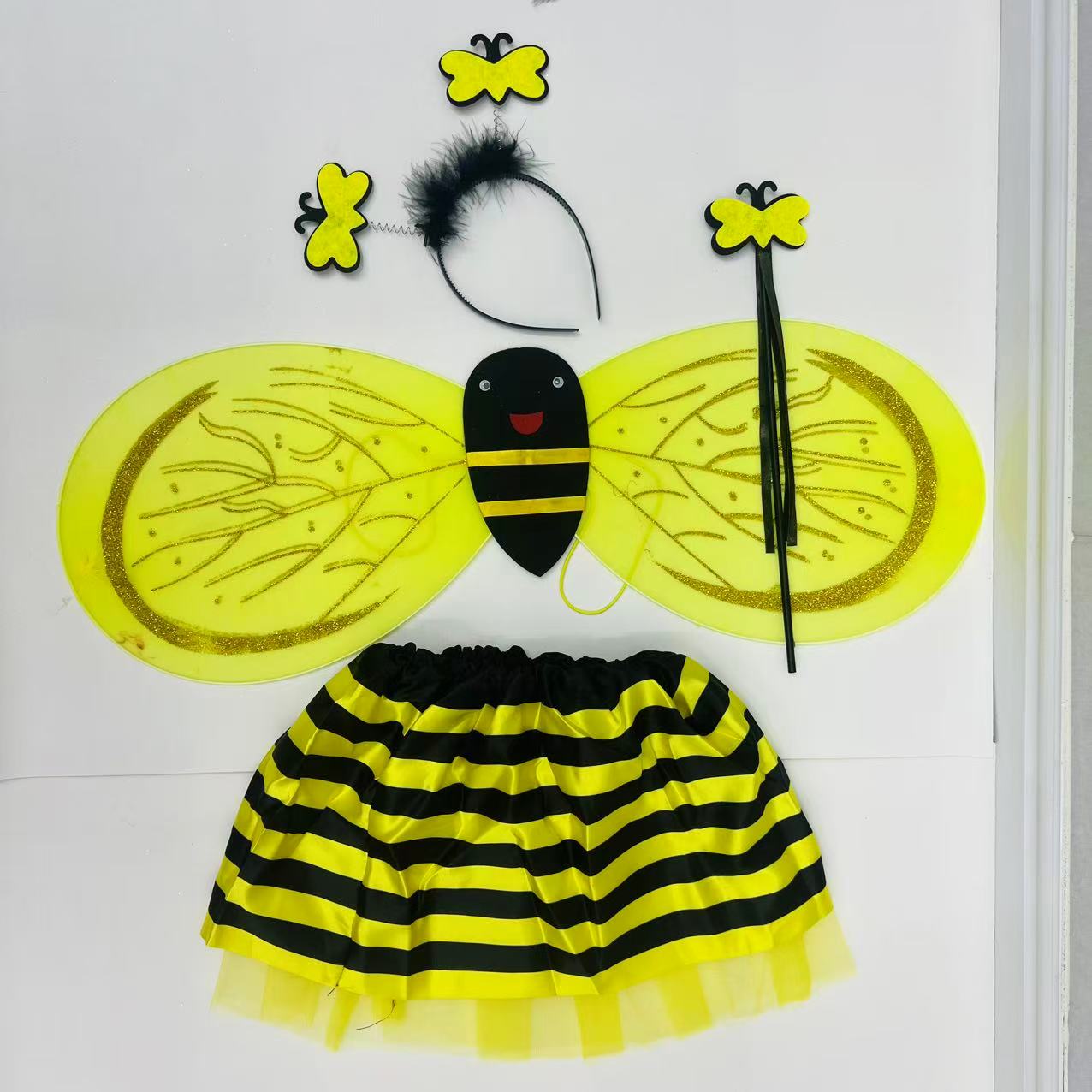 儿童蝴蝶翅膀，蜜蜂翅膀，纱裙套装，节日产品，派对，