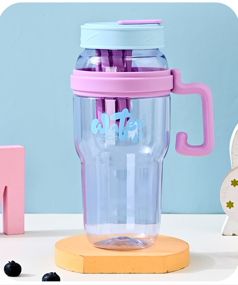 Z37-H854 High appearance level straw cup, large capacity office tea cup with tea filter straw coffee cup detail image 5