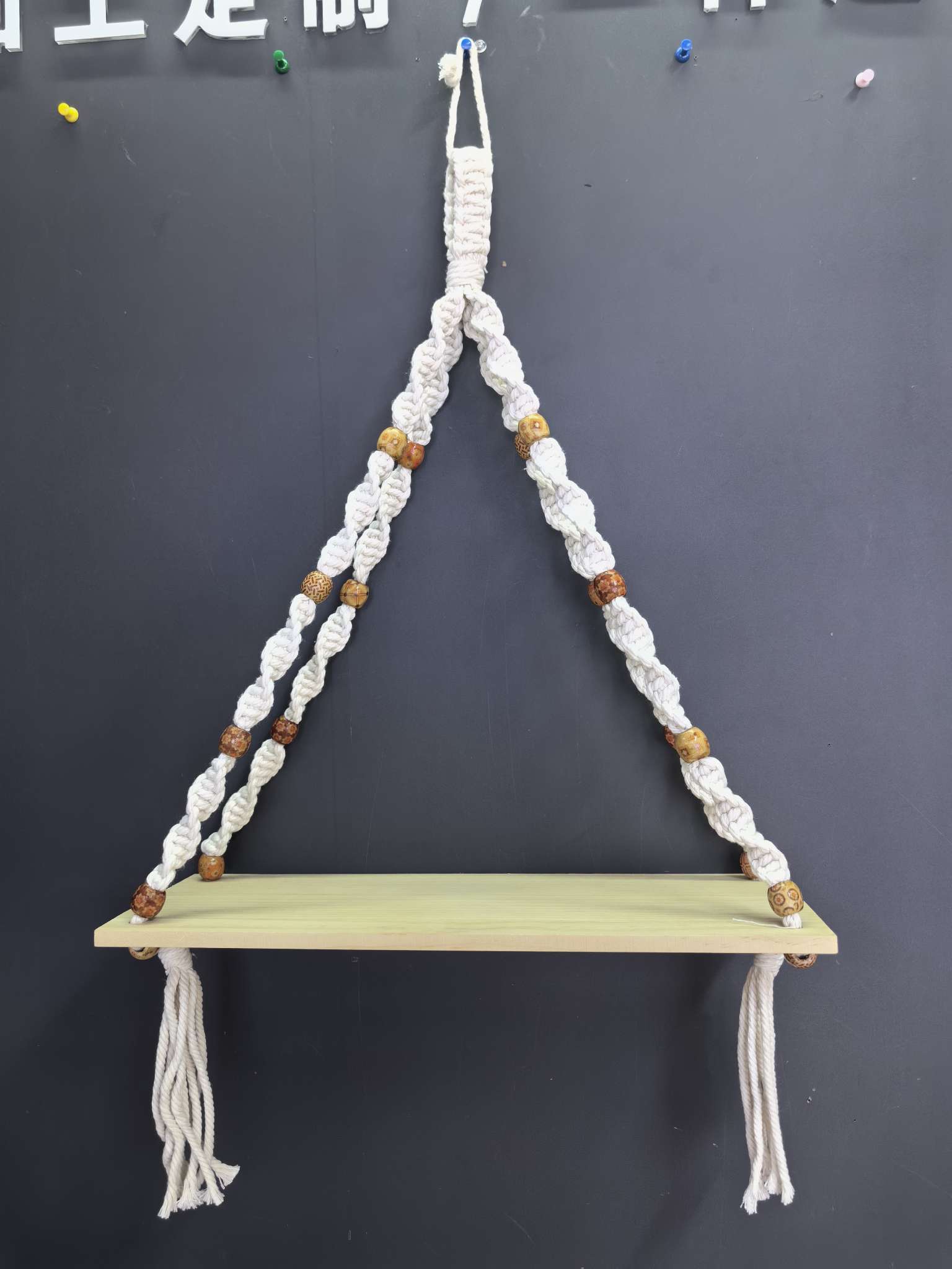 纯手工置物架棉绳编织置物架简易置物架可以收纳物品适用于民宿酒店家居置物架置物架详情图10